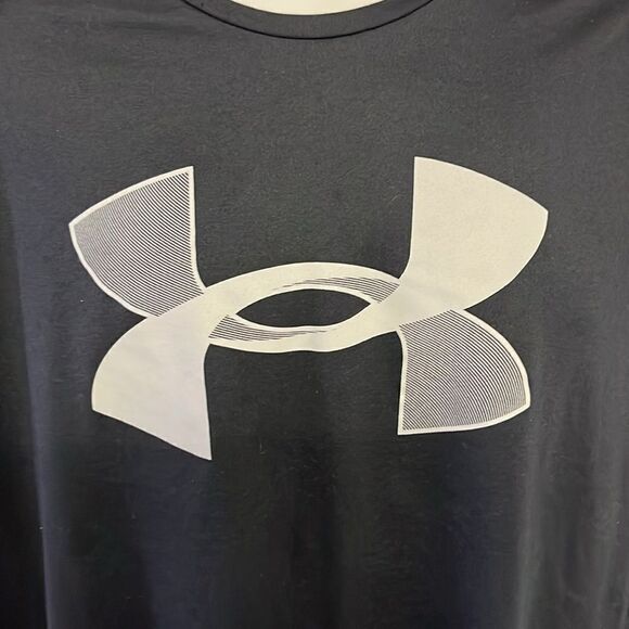Under Armour Men’s Black w/ Front Logo Short Sleeve Loose HeatGear T-shirt- XL - Picture 5 of 12